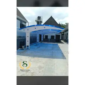 White Painted, Car Parking Shade Design