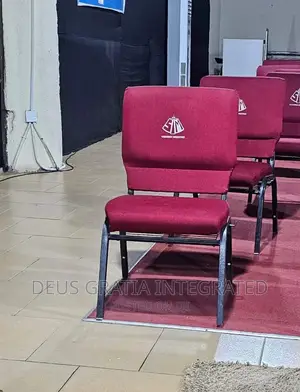 Church Chair With Logo And Basket Under