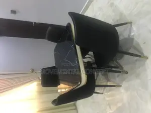 Black Marble Dining Set of 4 Chairs.