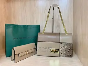 Ladies Large Leather Shoulder Handbag With Small Bag