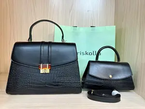 Classy Genuine Leather Shoulder/Handbag With Smaller Bag
