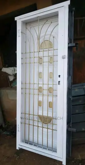 Iron Security Door With a Burglary