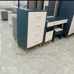 Quality Set of Dressing Mirror and Side Cupboard