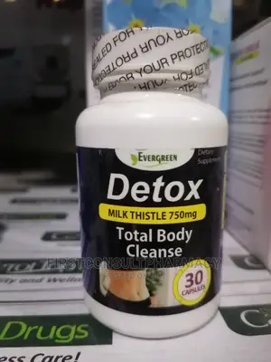 Evergreen Detox Milk Thistle 750mg Total Body Cleanse X 30