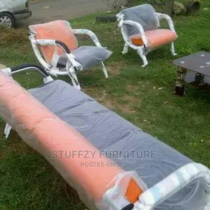 Orange and Black Sofas Chairs