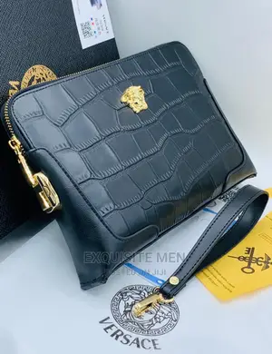 Men Leather Coin Purse Clutch Removable Wristband Phone Bag