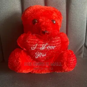 Lovely Cute Red Love Fluffy Teddy Bear