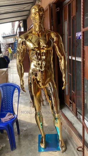 Huge Gold Male Mannequin With Face Dummy