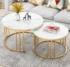 Italian Unique Stuffzy Gold Center Tables