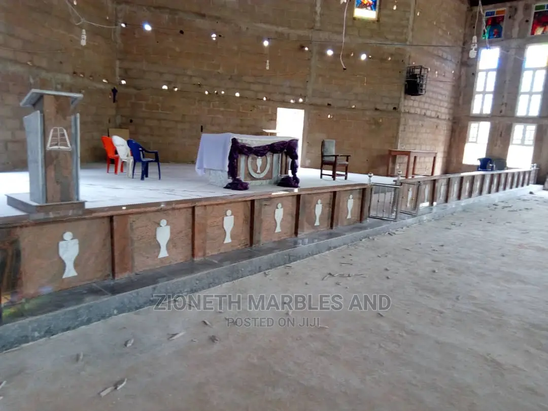 Alter Railing With Marbles/Granite Slab