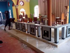 Alter Railing With Marbles/Granite Slab