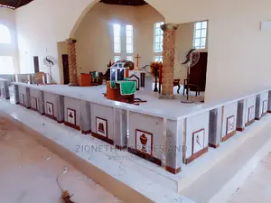 Alter Railing With Marbles/Granite Slab