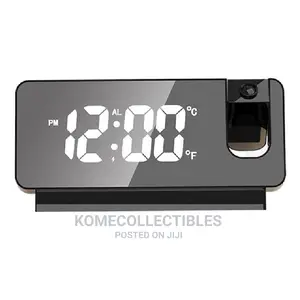 LED Digital Rotatable Alarm Clock With Wall Projector