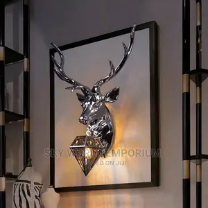 Nordic Deer Head Wall Lamp for Luxury Home