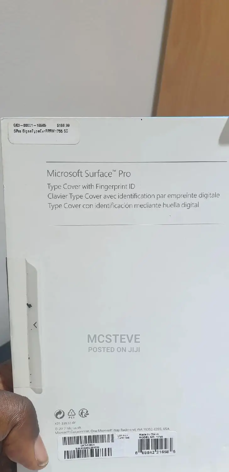 Microsoft Surface Pro Keyboard Case With Finger Touch Id