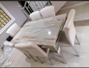 Dining Table (Marble) + 6 Chairs (Ezc)
