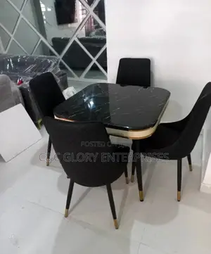 Marble Dining Table + 4 Chairs (EZC)