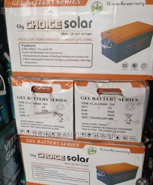 220ah 12v City Choice Gel Inverter Solar Battery