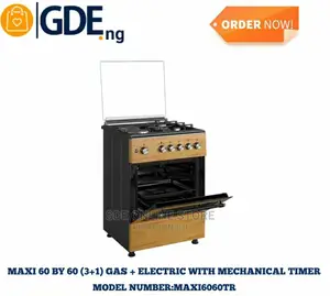 Maxi 60*60 Gas + Electric Cooker With Mechanical Timer