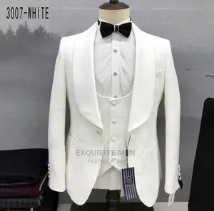 Quality Floral Material 1 Button Tuxedo Men's Suit