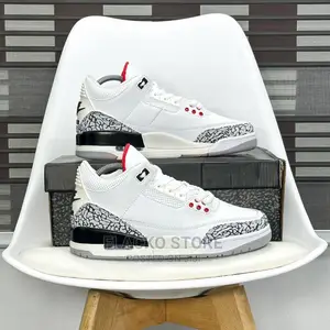 Original Air Jordan 3 Retro White Cement Sneakers