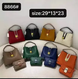Ladies Bucket Like 2 in 1 Leather Handbag