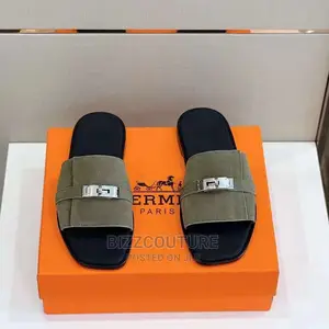 Original HERMES LEATHER Slippers Available in Store