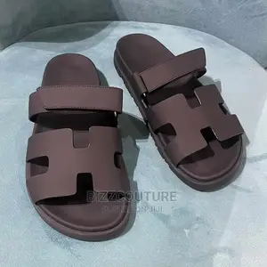 Original HERMES LEATHER Slippers Available in Store