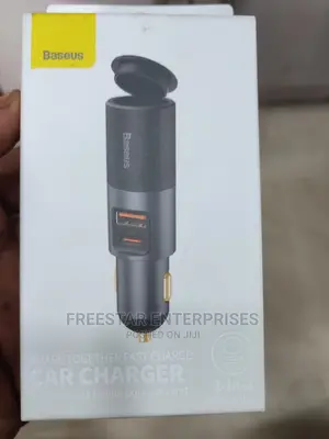 Baseus 120W Car Charger With Cigarette Lighter Expansion.