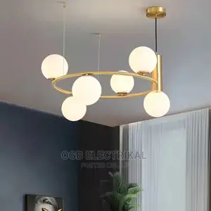 Nordic White Glass Chandelier