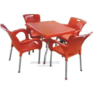 Outdoor Plastic Table Set 4 Seater
