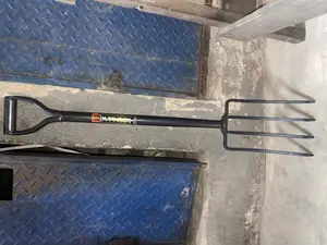 Garden Digging Fork Steel Handle Professional