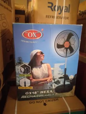 Rust-proof OX'' Hexa RF-1618 Rechargeable Standing Fan