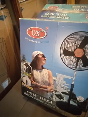 Durable-Blade OX'' Hexa RF-1618 Rechargeable Standing Fan