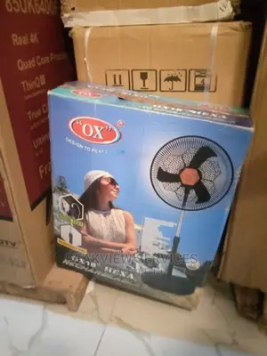 Sleek-Elegant OX 18'' Hexa RF-1618 Rechargeable Standing Fan
