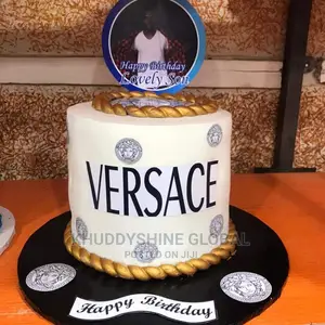Versace Happy Birthday Cake Design