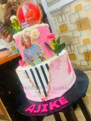 Fondant Happy Birthday Cake for an Adult