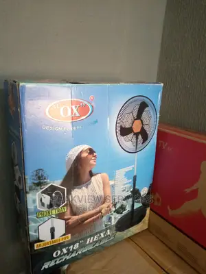 Brand-New OX 18'' RF-1618 Rechargeable Standing Fan +240volt