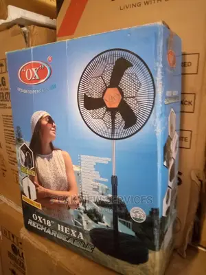 Brand-New OX 18'' Hexa RF-1618 Affordable Rechargeable Fan