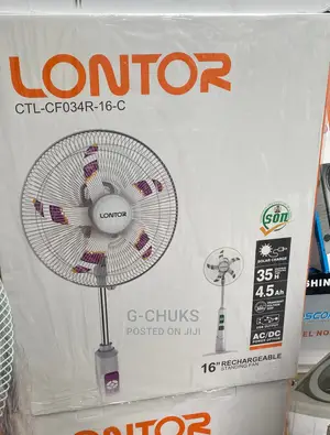 Lontor 16-Inch Rechargeable Standing Fan White CTL-CF034-16C