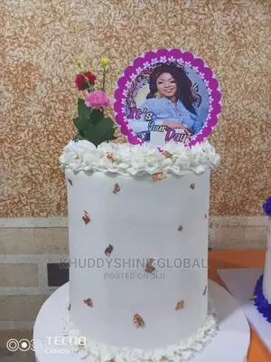 White Birthday Cake 7 Inches