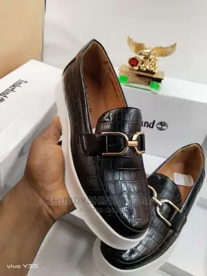 Timberland Mens Genuine Leather Loafers Brown Blacks Shoes