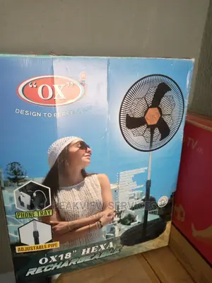 Original OX 18'' RF-1618 Hexa Rust-Proof Rechargeable Fan