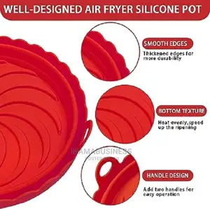 Red Foldable Air Fryer Liners