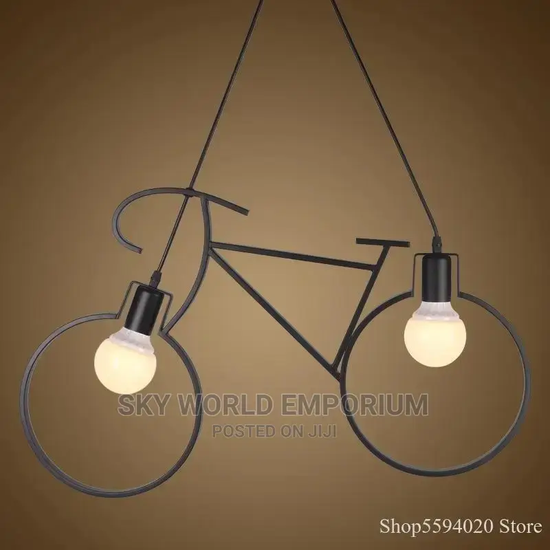 Retro Iron Pendant Bike Hanging Light