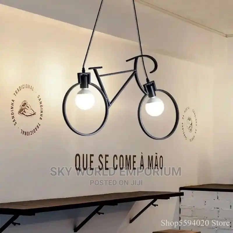 Retro Iron Pendant Bike Hanging Light