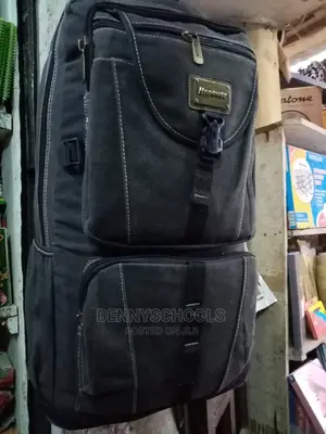 Black Hp Power Jeans Backpack and Jungle Bag With Expansion