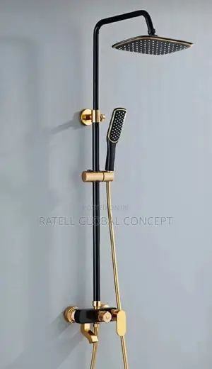 Brimix Black and Gold Shower Set