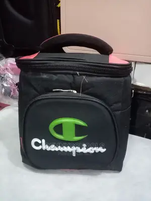 Black and Red Champion Lunch Bag