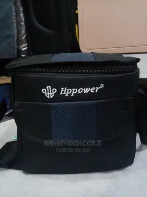 Plain Black and Dark Blue HP Power Lunch Bag